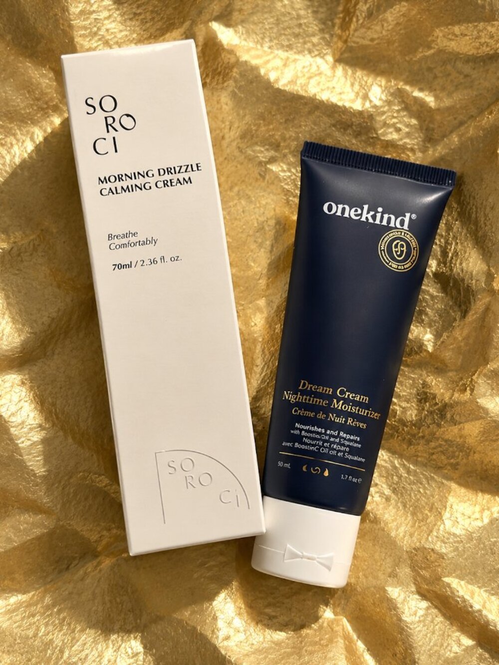 AM + PM Skincare Duo | SOROCI + onekind | Morning Drizzle + Dream Cream | $72